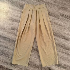 Fibflx Loose Pleated Wide-Leg Pants with Hook And Loop Fastener